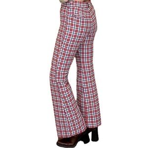 Wrangler Vintage plaid 60s 70s retro bell bottom pants Size 30x30
